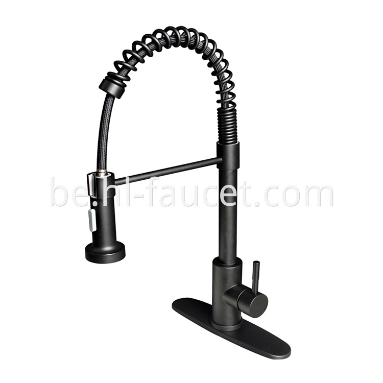 Black 3 Hole Kitchen Faucet